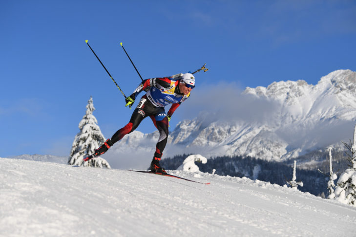 In the biathlon, athletes have to be in good shape as well as being accurate in cross-country skiing.