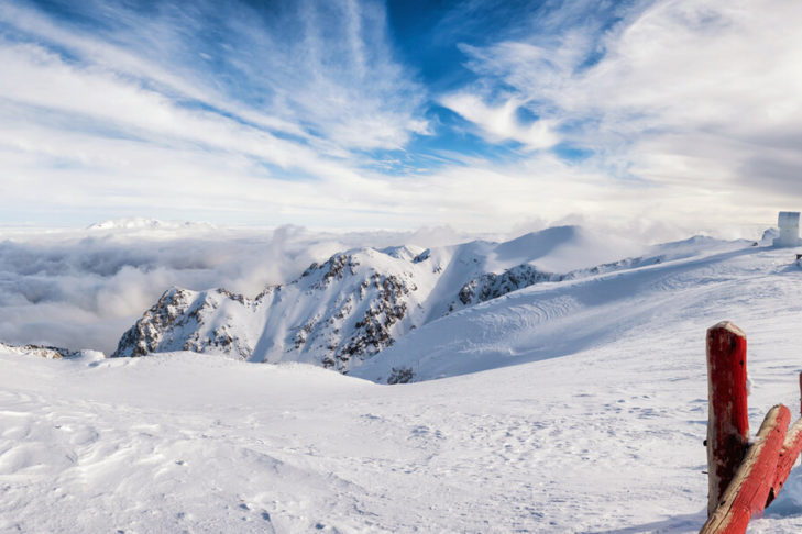 View from Mount Helmos in the Kalavrita ski resort.