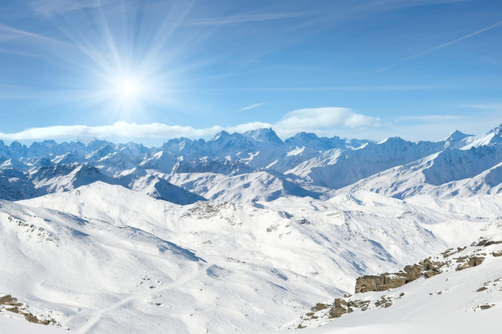 White wonderland in Val Thorens - skiing in April is easily possible here!