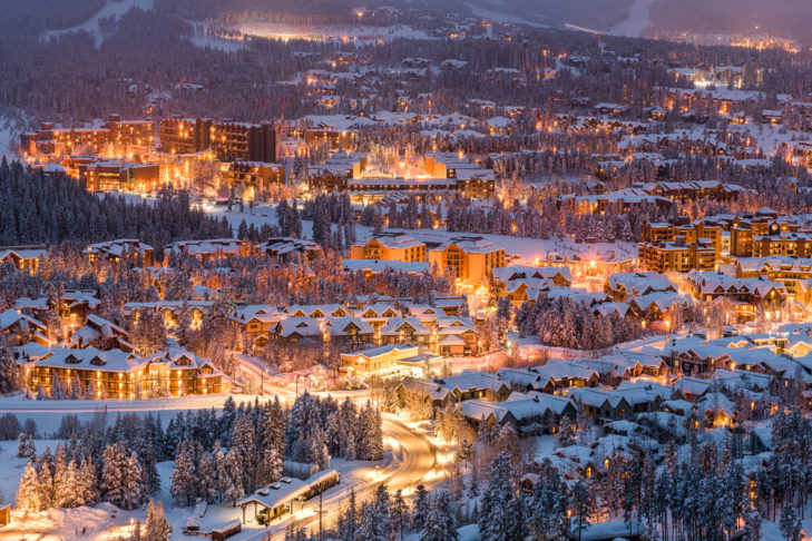 Places like Breckenridge are the hubs for winter sports enthusiasts in the USA.