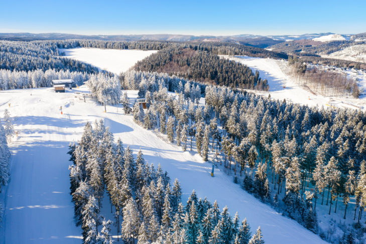 A popular ski area in the west of Germany: Winterberg ski area.