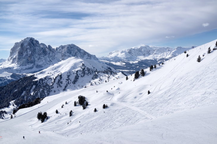 The Val Gardena/Alpe di Siusi ski area is located in the heart of the Italian Dolomites