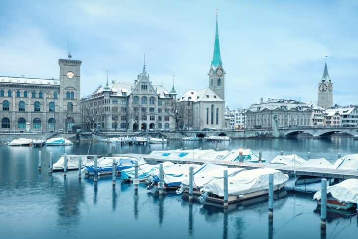 The centre of Zurich around Lake Zurich is a must-see for visitors, if only for its lakeside promenade.