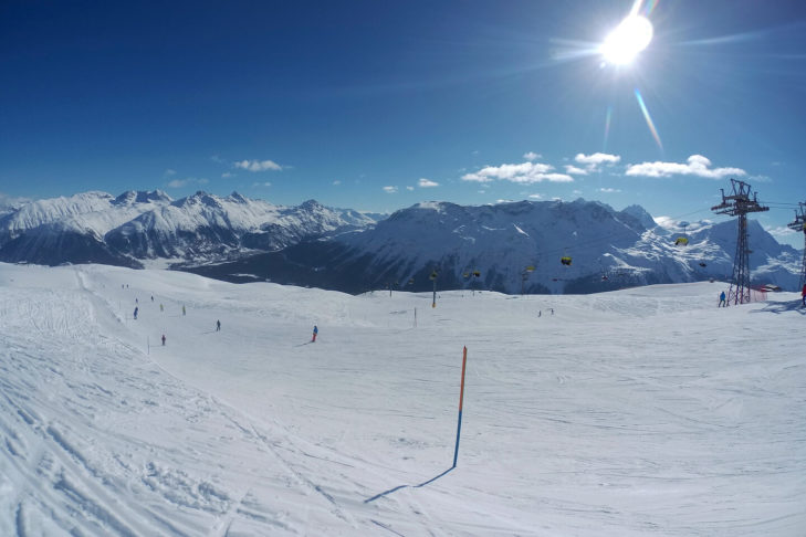 Skiing in St. Moritz.