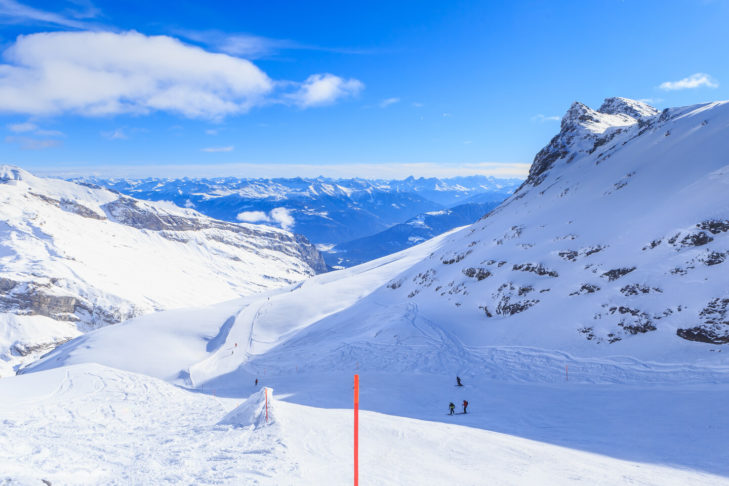 Wide views in the Laax ski area.