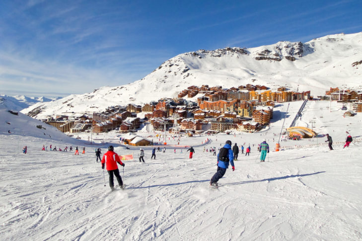 From bed straight onto the slopes - no problem in Val Thorens.