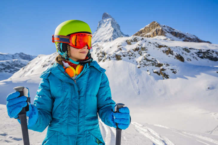 On the Matterhorn Ski Safari, skiers move around the famous Matterhorn.