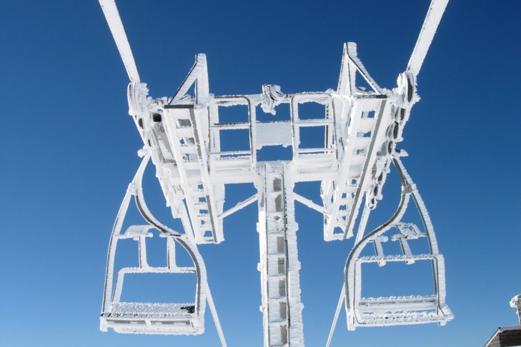 It can also get frosty in the chairlift.