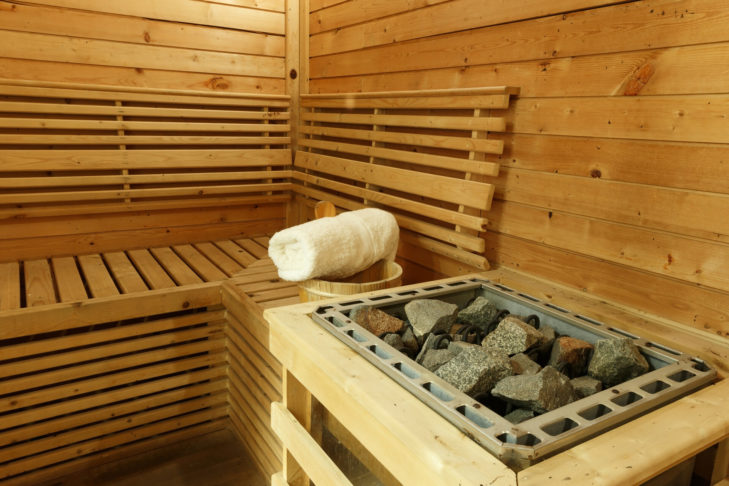 Many campsites have a sauna on site.