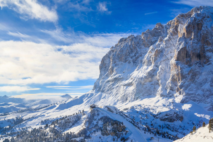 The landscape and rock formations around Selva Gardena are impressive