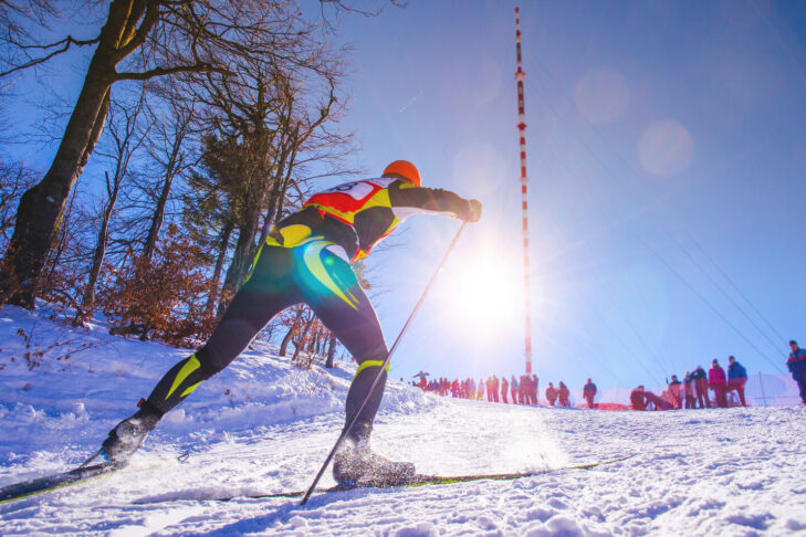 Cross-country skiing always takes place a few hours after the competition jump for the Nordic combined athletes.