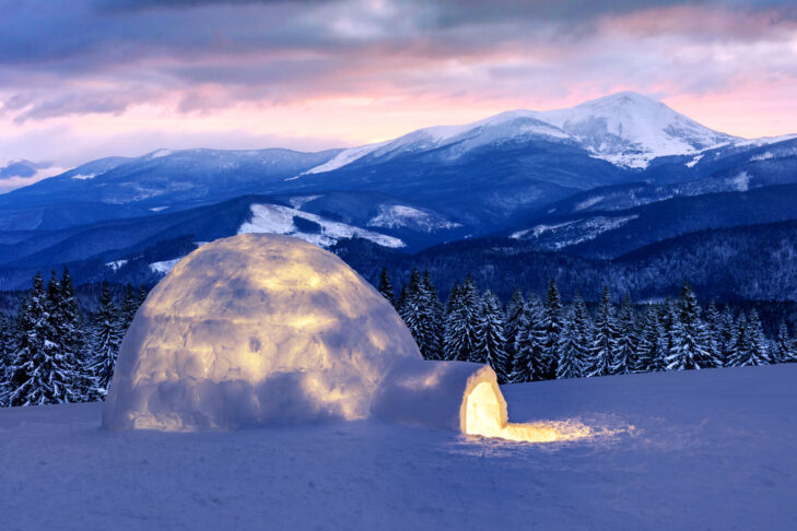 Igloos like this are also a unique destination in Val Thorens during the winter.