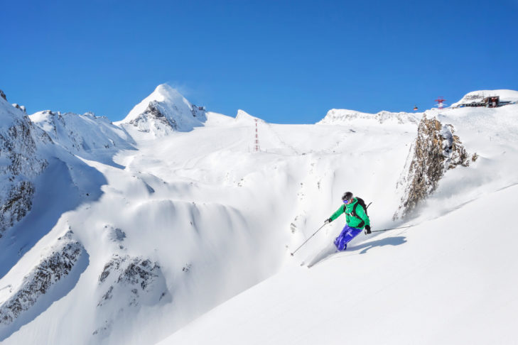 Gletsjerskiën betekent puur plezier - hier op de Kitzsteinhorn in Kaprun.