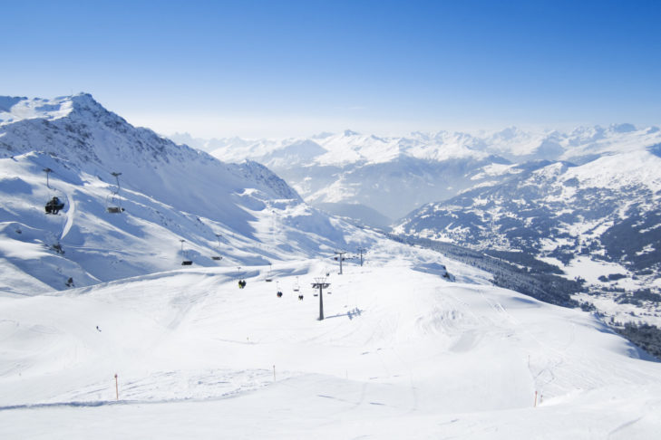 Eindeloos uitzicht in het skigebied Arosa-Lenzerheide.