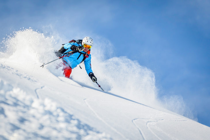 Er is veel poeder in het diepsneeuwgebied van La Grave, dat gemakkelijk bereikbaar is via Les 2 Alpes.