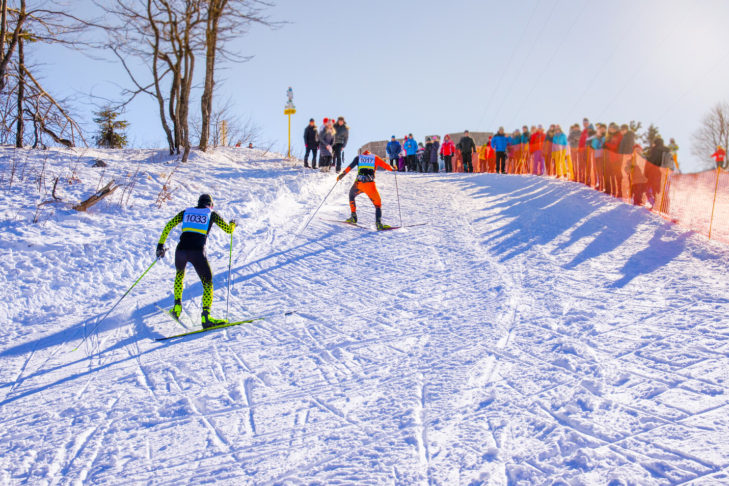 Bij langlaufen en biatlon zijn de wereldkampioenschappen of de Olympische Winterspelen hoogtepunten van het seizoen.