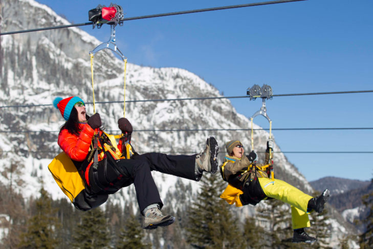 Die Zipline am Stoderzinken.