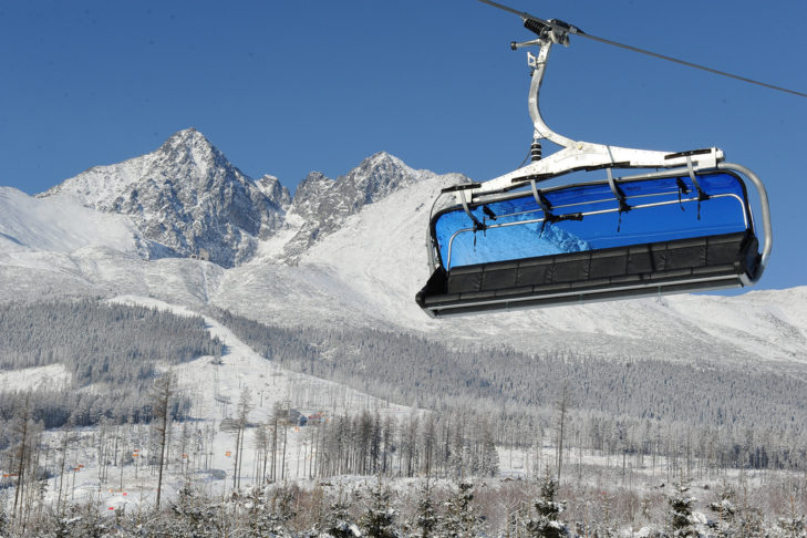 Moderner Lift in der slowakischen Hohen Tatra.