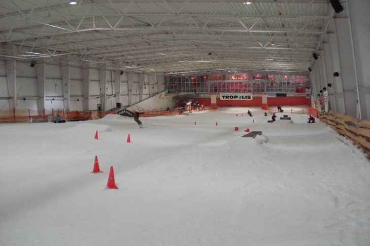 Die Abfahrt des Snowtropolis in Senftenberg.