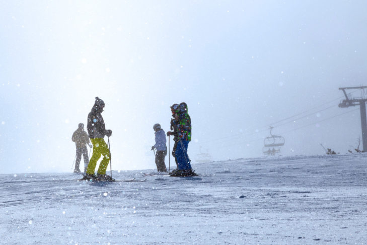 Alles verschwimmt in einheitlichem Weiß: der Whiteout.
