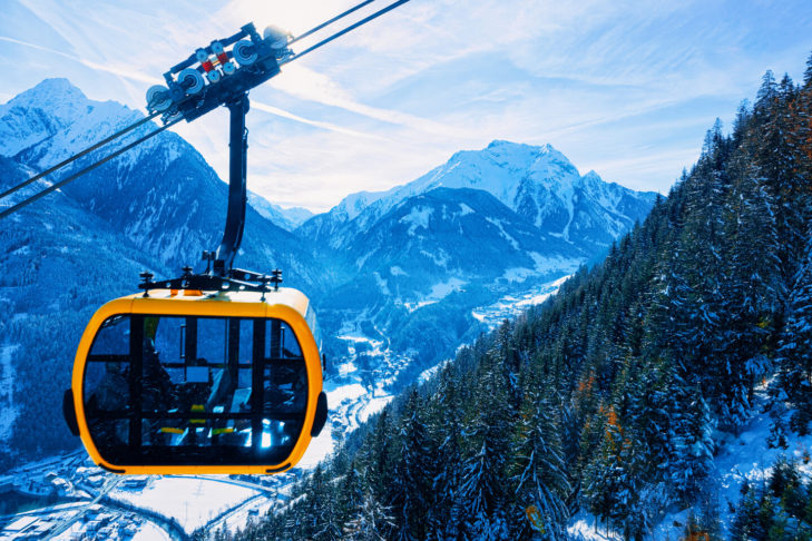 Die Penkenbahn in Mayrhofen ist eine von vielen hochmodernen Seilbahnen im Zillertal.