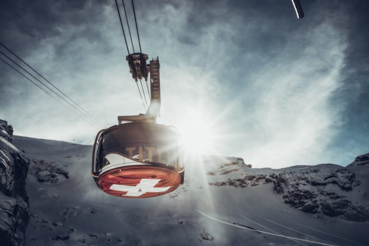 Die "Rotair" ist die erste Drehgondelbahn der Welt, die in fünf Minuten Fahrt einmal um 360 Grad rotiert.