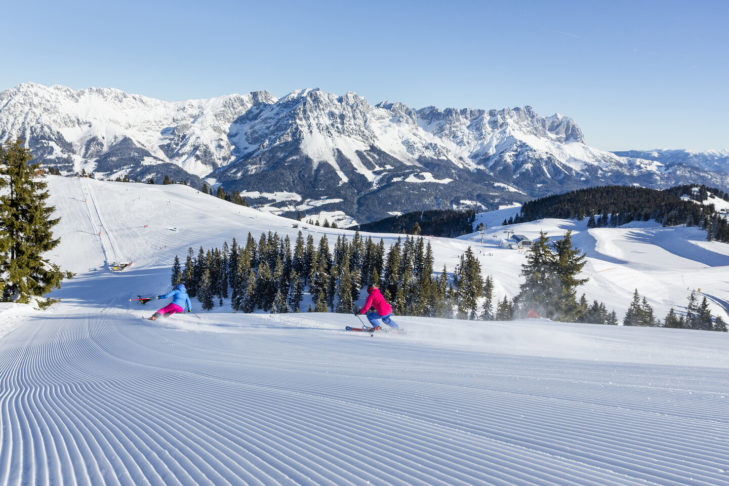 Rund um den Wilden Kaiser gibt es im Skigebiet SkiWelt Wilder Kaiser-Brixental unterhalb der Baumgrenze einige sehr beliebte Waldabfahrten.