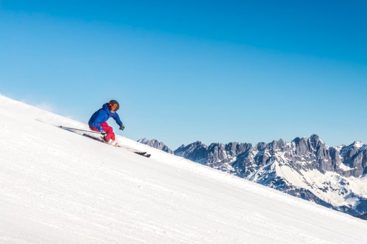 In der SkiWelt Wilder Kaiser-Brixental warten in Tirol, kurz hinter der deutschen Grenze, satte 270 bestens präparierte Pistenkilometer.