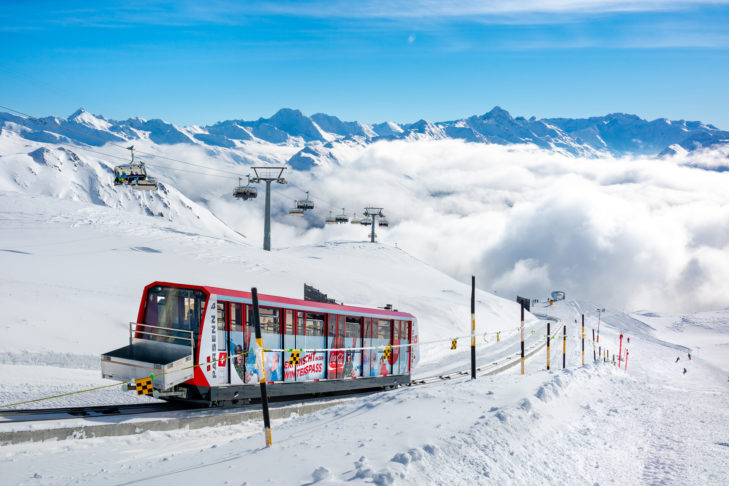 Im Skigebiet von Davis gibt es gleich mehrere Standseilbahnen, darunter die am Parsenn sowie die Schatzalp-Bahn.