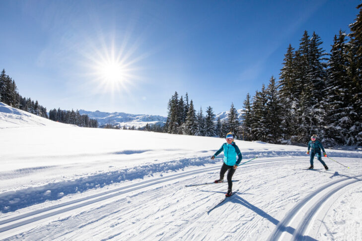 Freunde des nordischen Skisports können sich in Les 3 Vallées auf 120 km bestens präparierte Langlaufloipen freuen.