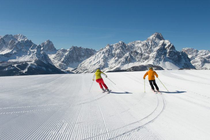 Carvingowa frajda w regionie 3 Zinnen Dolomiten.