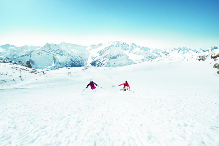 Niektóre stoki na terenie Hintertuxer Gletscher są otwarte cały rok. 