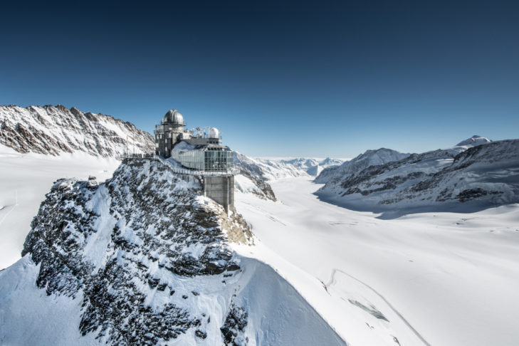 Jungfraujoch to najwyżej położona górska stacja. 