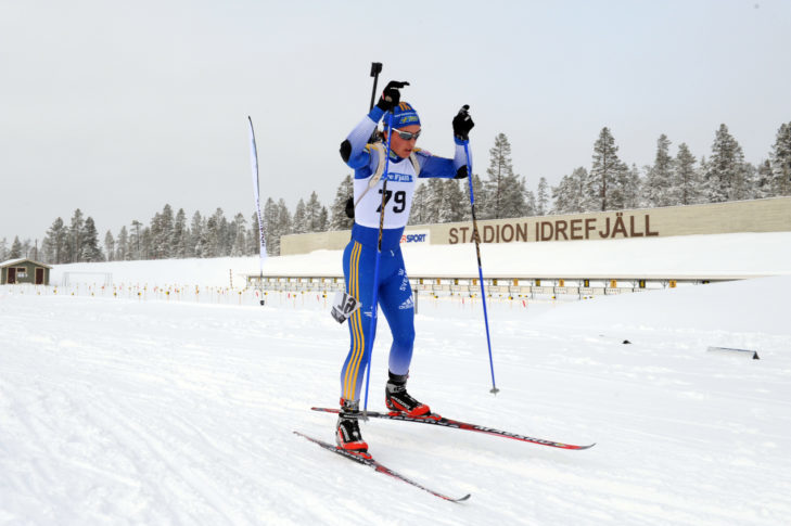 Zawodnik biathlonu w Idre Fjäll.