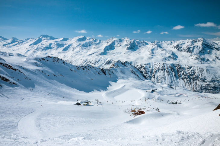 Val Thorens oferuje entuzjastom sportów zimowych zapierającą dech w piersiach panoramę.