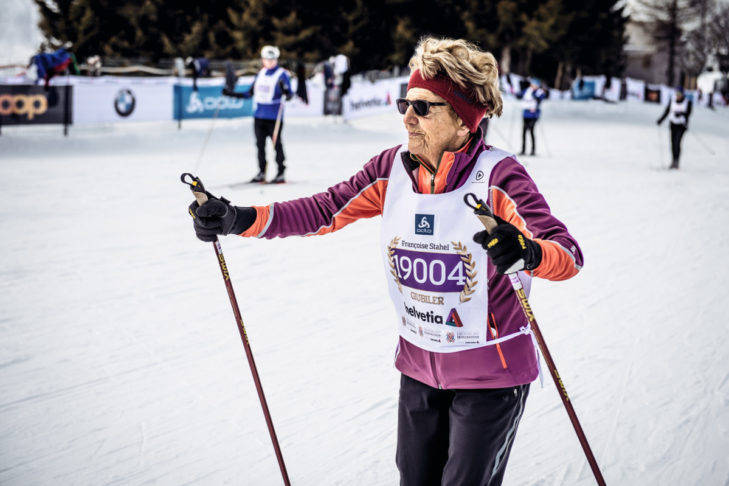 W idealnej formie: Françoise Stahel jest najstarszą uczestniczką maratonu narciarskiego w Engadine z wiekiem ponad 80 lat.