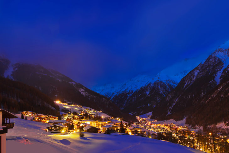 W Sölden, na końcu Ötztal, zawsze w Nowy Rok odbywa się wspaniały pokaz sztucznych ogni.