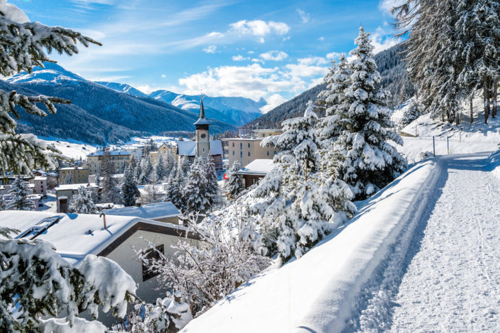 Widok na piękne Davos.