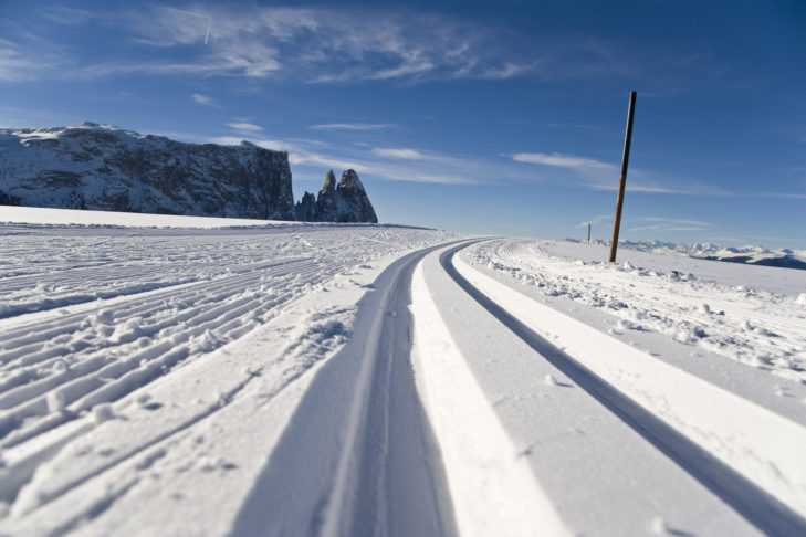 L'Alpe di Siusi offre aux skieurs de fond de nombreux itinéraires de premier ordre.