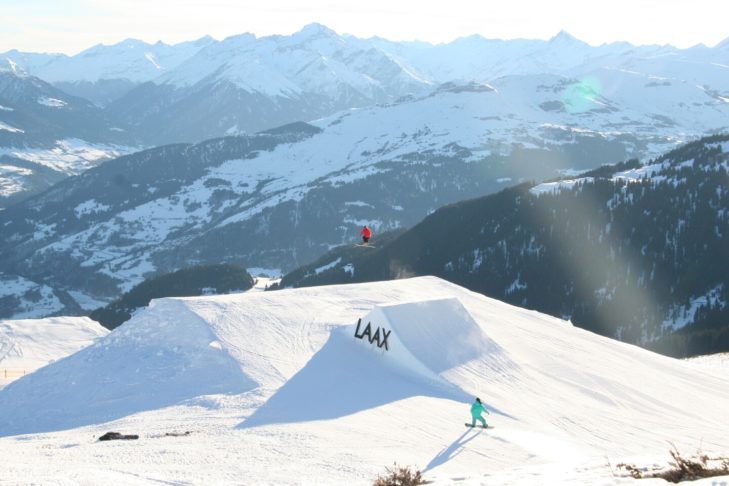 Le snowpark de Laax.