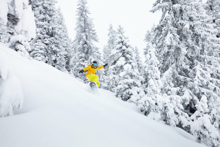 La neige profonde est molle. Il est néanmoins recommandé de porter une protection dorsale. Ainsi, les amateurs de sports d'hiver sont mieux protégés des pierres et des branches en cas de chute.