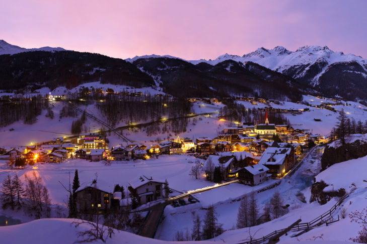 Sölden, dans l'Ötztal, offre toujours des vues particulières, de jour comme de nuit