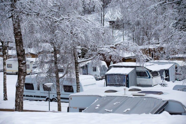 Il campeggio invernale è il momento clou dell'anno per molti vacanzieri.