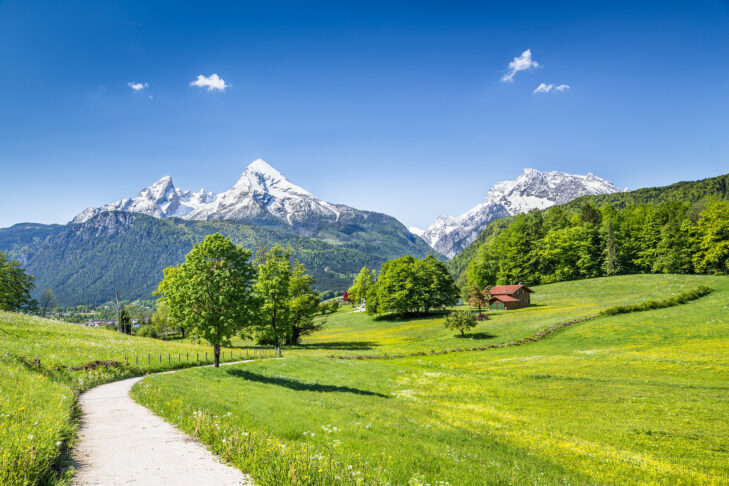 Der Nationalpark Berchtesgaden ist der einzige seiner Art in den deutschen Alpen und beeindruckt etwa mit seinen traumhaften Bergpanoramen.