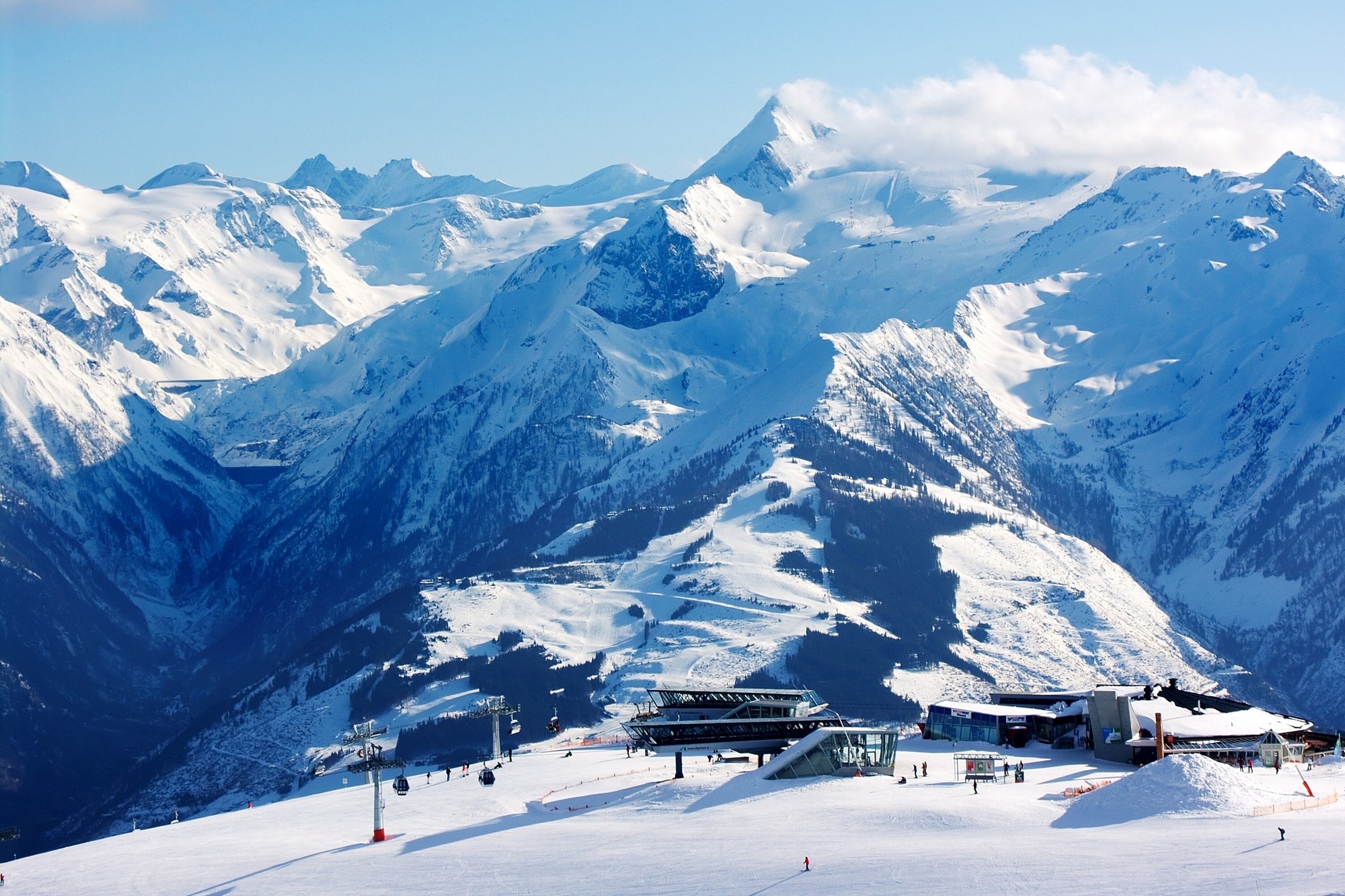 De mest populære gletscherskisteder i Alperne